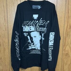 Eminem Recovery Tour 2010 black long sleeve tee Size‎ 2XL NWT